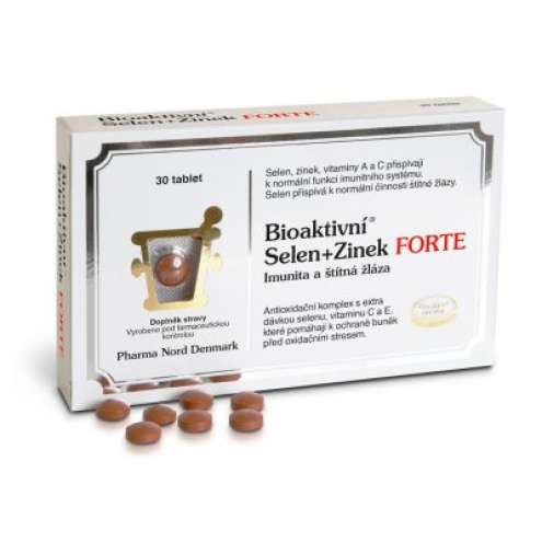 PHARMA NORD Bioaktivní Selen+Zinek FORTE - Селен+Цинк, 30 таблеток